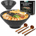 NJCHARMS Ceramic Ramen Bowl Set of 2, 60 oz Japanese Noodle Soup Bowls by NJCharms