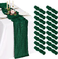 18 Pack Cheesecloth Table Runner 10FT Emerald Green Table Runner Boho Gauze by Showgeous