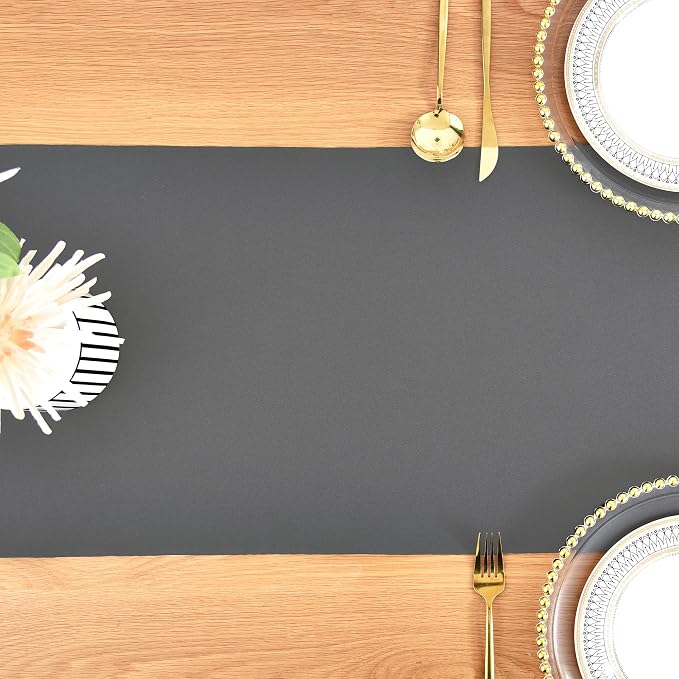 Wolkemer Farmhouse Grey Table Runner Dining Table Runners 48 Inches Long | - Image 8