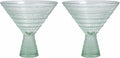 Fortessa Jupiter Hobnail Glass, 11.5 Ounce Martini, Sage Green by Unknown