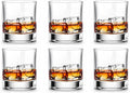 LUXU Whiskey Glasses-Premium 11 OZ Scotch Glass Set of 6 /Old Fashioned Whiskey Glasses/Style Glassware for Bourbon/Rum glass,Clear