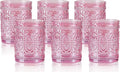 Darlion Vintage Glassware, 10oz Pink Glass Cups | Food Grade Glass, Lead-Free by PurchaseNow