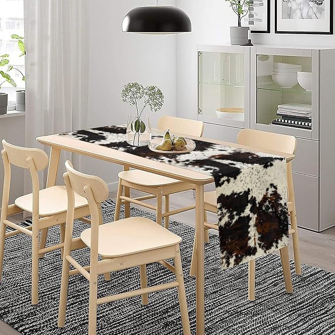 Cow Print Table Runner, 13x90 Inch - Image 3