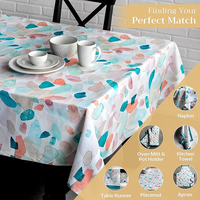 Maison d' Hermine Table Cloth Rectangle Table 100% Cotton 54 x 72 Inches Tablecloth Reusable Decorative for Dining Room Farmhouse Home Valentines Day Decorations Spring Summer - Summer Picnic