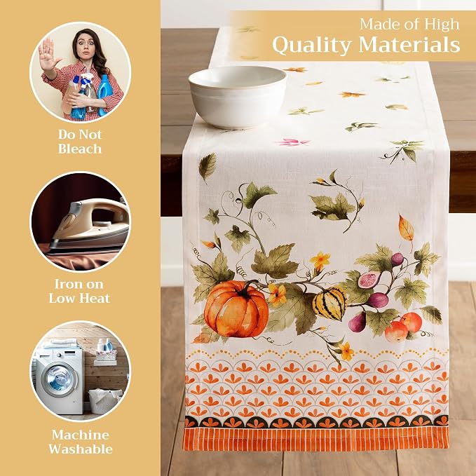 Maison d' Hermine Table Runner 100% Cotton 14.50" x 108" | Table Runners 108 - Image 3