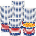 Potchen 50 Pack 9 oz Patriotic Paper Bowls Disposable Soup Bowls 4th of July by Potchen