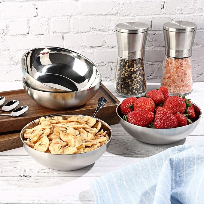 Stainless Steel Bowls for Kids, 18/8 Stainless Steel Toddler Bowl, Durable & - Image 5