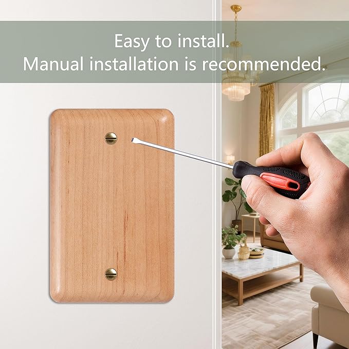 Decorative Wall Plates Maple Wood Cover Plate For Blank Wall Plate Cover