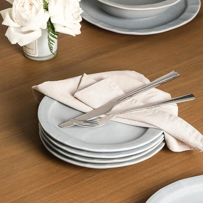 Stone Lain Oasis Stoneware Plate Dish Set, 4-Piece Dinner Plates - Image 2