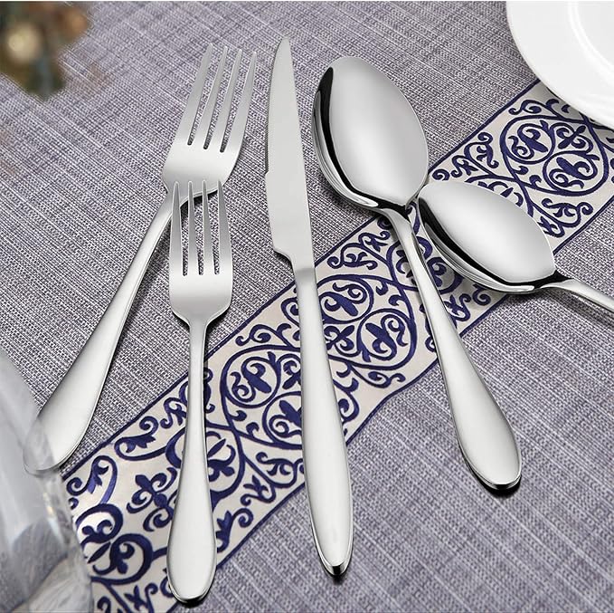 LIANYU 30 Piece Silverware Set for 6, Stainless Steel Flatware Cutlery Set - Image 4