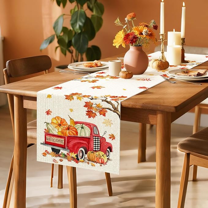 Bonsai Tree Fall Table Runner 36, Small Runner - Image 3
