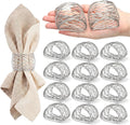 LemonRoad 12 Pcs Silver Twisted Wire Mesh Napkin Rings Metal Napkin Holders by Unknown