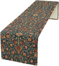 William Morris Table Runner, Boho Rustic Ethnic Flower Original Design Print by Yearn+Jear