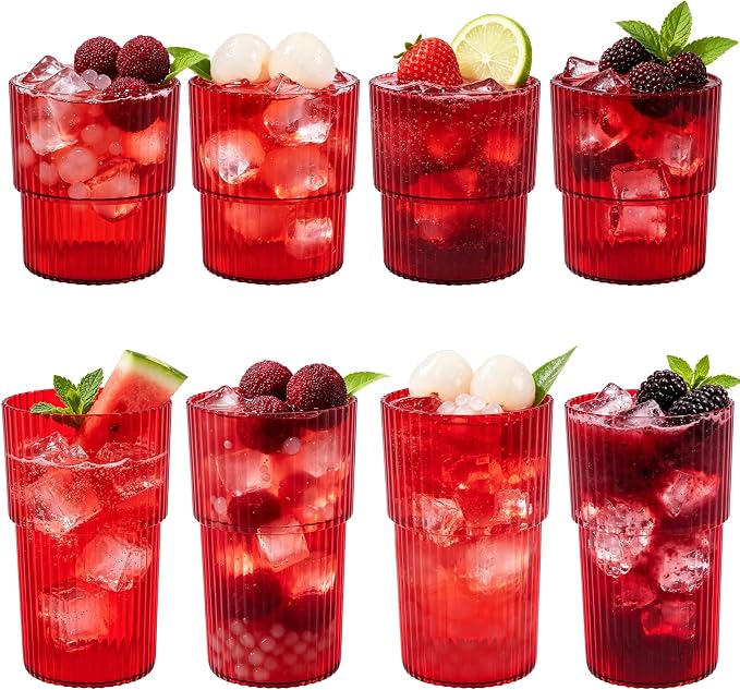 48 Pack Plastic Wine Glasses, 16 Oz Highball Glasses & 12 Oz Cocktail Glasses by Unknown
