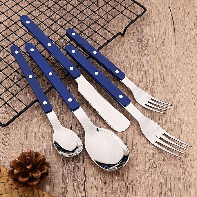 6-Piece Vintage 8.19-inch Dinner Spoon Set Silverware Set BRIIEC Stainless - Image 5