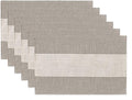 Wracra Linen Placemats Set of 6, Macrame Place Mats by Wracra