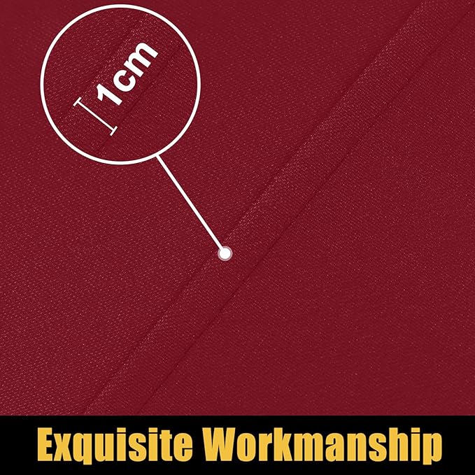 Smiry Rectangle Picnic Table Cloth, Waterproof Elastic Fitted Tablecloths for 6 Foot Tables, Washable Polyester Table Cover for Camping, Indoor and Outdoor (Wine Red, 30"x72")