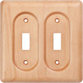 Elegant Maple Wood Cover For Double Toggle Light Switch Plate Durable And Stylish Switch Plate Replacement