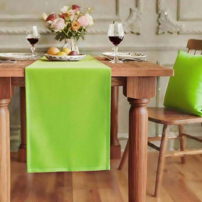 FOLINS&HOME Lime Green Waterproof Decorative Table Runner 36 Inches Long | by FOLINSHOME