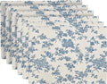 Pastoral Placemats for Dining Table Set of 6, Reversable & Heat-Resistant by YiHomer