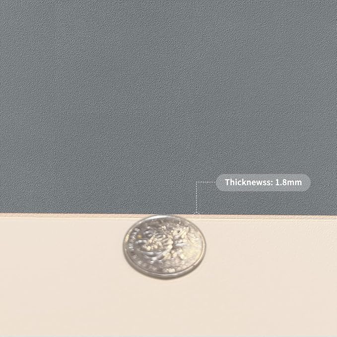 Leather Table Cover,1.8mm Thick,40x60 Inch Table Protector,Table Protector for Dining Room Table,Table Pads for Dining Room Table Rectangular.(Beige+Light Gray,40x60)
