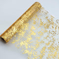 Snowkingdom Glitter Metallic Gold Table Runner 11 Inch x 32 Feet Thin Mesh by Snowkingdom