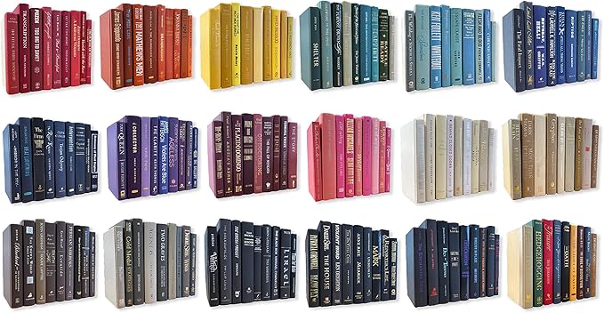 Real Books by Color® (Set of 11, Custom) Decorative Bookshelf Home Decor Shelf Styling Photo Prop