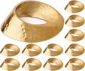 ALPHA Living HOME Metal Napkin Rings Set of 12 - Gold Mobius Design for Table Decor, Elegant Napkin Holders for Dinner, Wedding, Party, Holiday, Thanksgiving, Christmas & Everyday Use