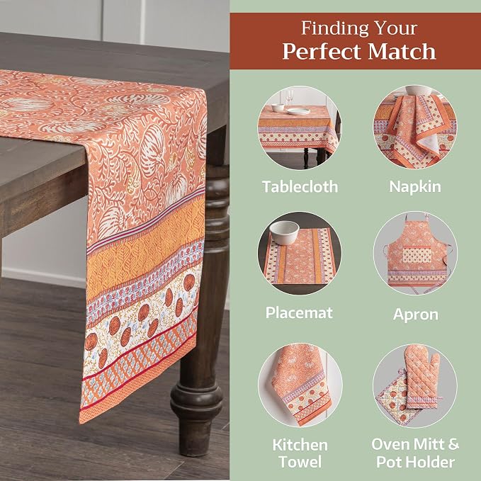 Maison d' Hermine Table Runner 100% Cotton 14.50" x 108" | Table Runners 108 - Image 6