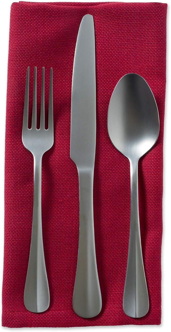 DII Variegated Tabletop Collection, Napkin Set, Tango Red, 6 Piece - Image 5