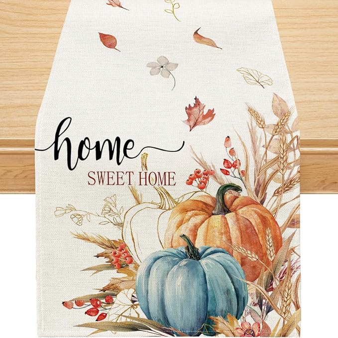 Siilues 220 GSM Fall Table Runner 13x72 Inch Home Party Decor | Watercolor by SiiluesOfficial