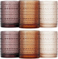Venus Amber Brown Hobnail Highball Glasses Vintage Tumblers Set of 6 11 oz | by Khen