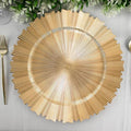 Efavormart 6 Pack | 13" Metallic Gold Sunray Acrylic Plastic Serving Plates by efavormart