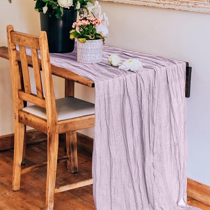 2 Pack Cheesecloth Table Runner 10Ft Christmas Gauze Boho Table Runners - Image 5