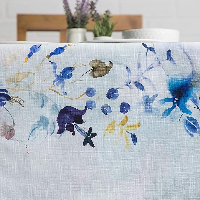 Maison d' Hermine Table Cloth Rectangle Table 100% Cotton 70 x 120 Inches Tablecloth Reusable Decorative for Dining Room Farmhouse Home Valentines Day Decorations Spring Summer - Lazy Summer Days