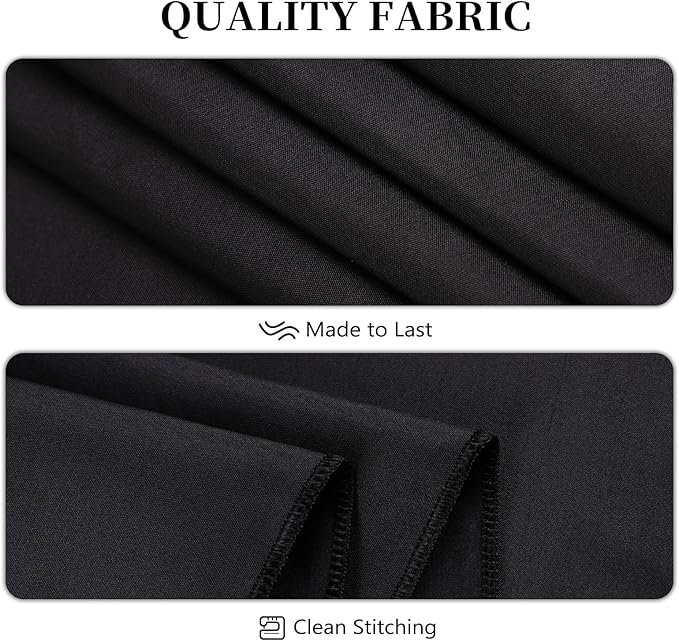8 Pack Black Square Tablecloth 70 x 70 Washable Polyester Table Cloth for Square or Round Tables, Wrinkle Resistant Fabric Decorative Covers for Dining Party Banquet Buffet and Wedding