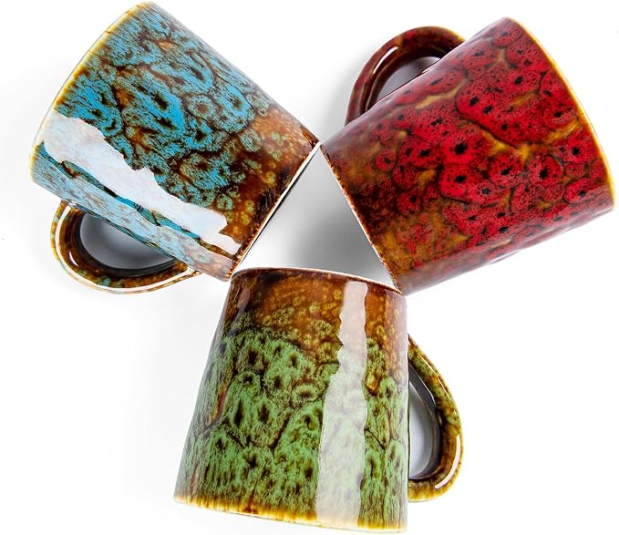 4.2 oz Espresso Cups Set of 2, Ceramic Coffee Mugs Demitasse Cups | Small - Image 6