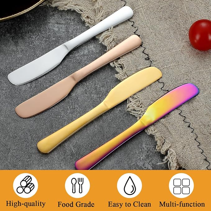 Butter Knife Spreader 4 Pcs, Stainless Steel Butter Knives - Image 6