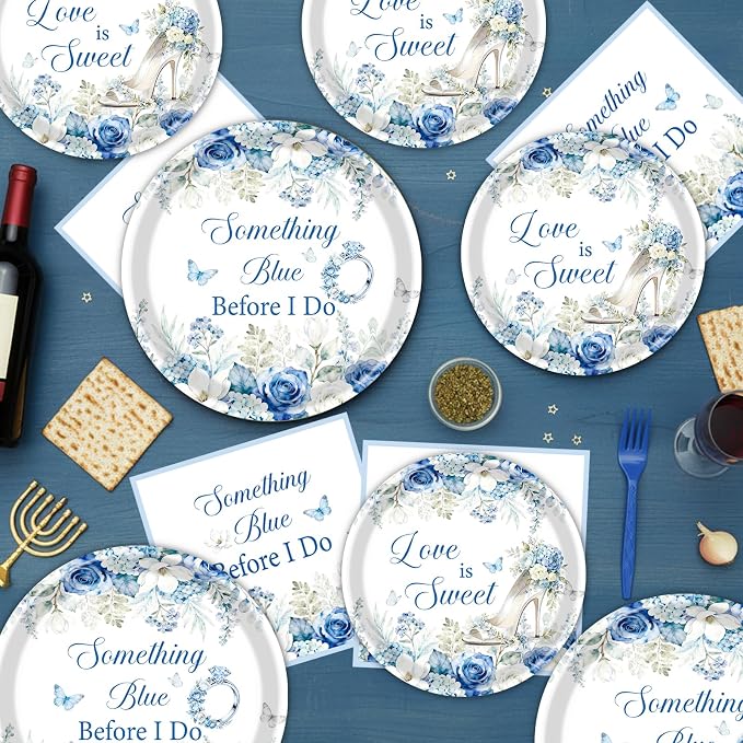 Rakuto Something Blue Bridal Shower Decorations, Before I Do Decor - Image 6