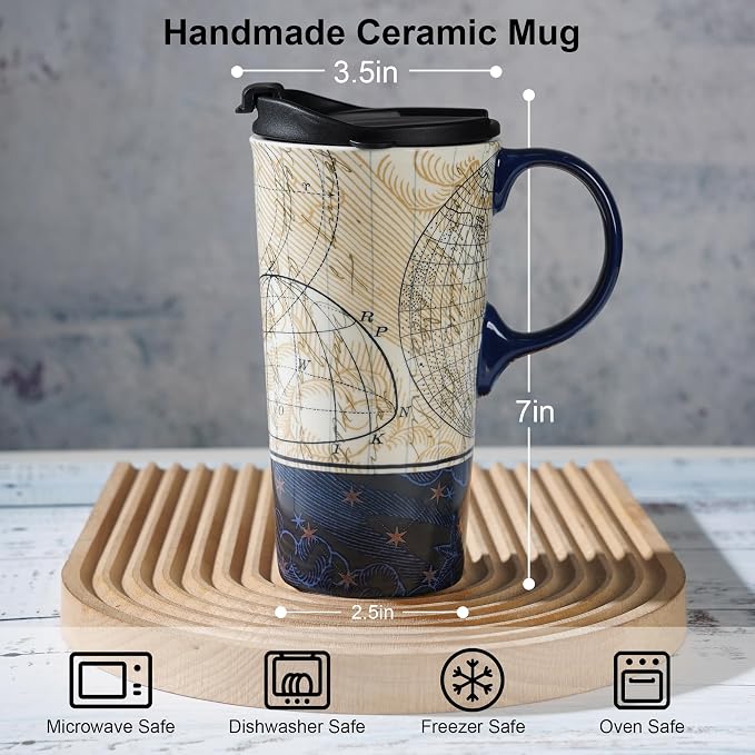 Topadorn 17oz Ceramic Travel Coffee Mug - Image 8