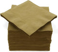 100 Pack Gold Beverage Napkins, Big Party Pack, 2 Ply, Ideal for Wedding, Party, Birthday, Dinner, Lunch, Cocktails. (5” x 5”) by Amcrate