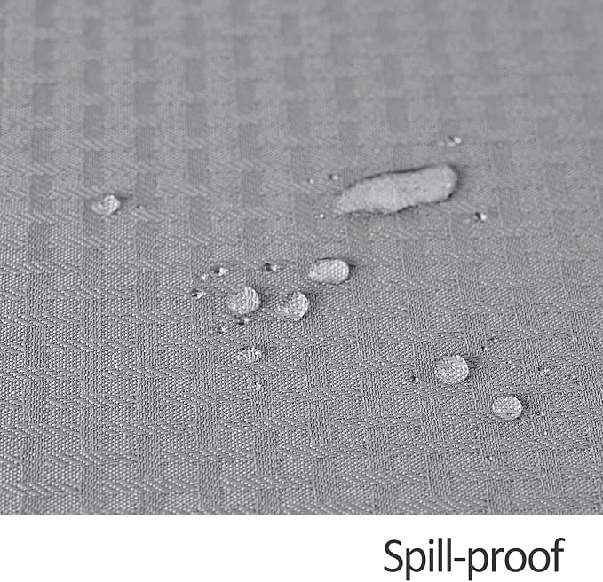 maxmill Jacquard Tablecloth Stain Resistant Waterproof Wrinkle Free Spillproof Washable Soft Weaved Texture Table Cloth for Dining Room, Indoor Outdoor Use, Rectangle 60 x 140 Inch, Light Grey