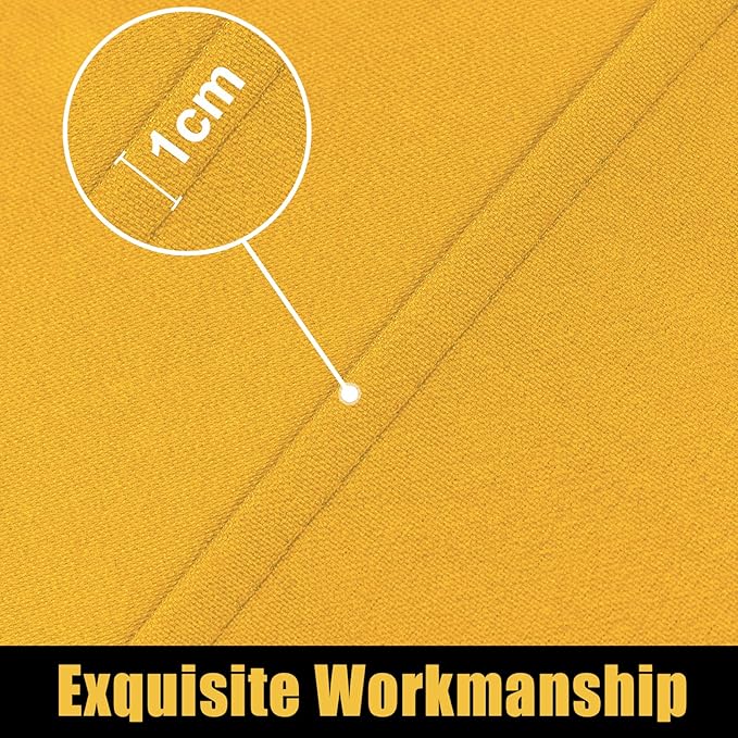 Smiry Rectangle Picnic Table Cloth, Waterproof Elastic Fitted Tablecloths for 8 Foot Tables, Washable Polyester Table Cover for Camping, Indoor and Outdoor (Mustard Yellow, 30"x96")