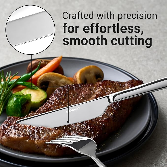 40-Piece Durable 18/10 Silverware Set, Stainless Steel Flatware | Dishwasher - Image 5