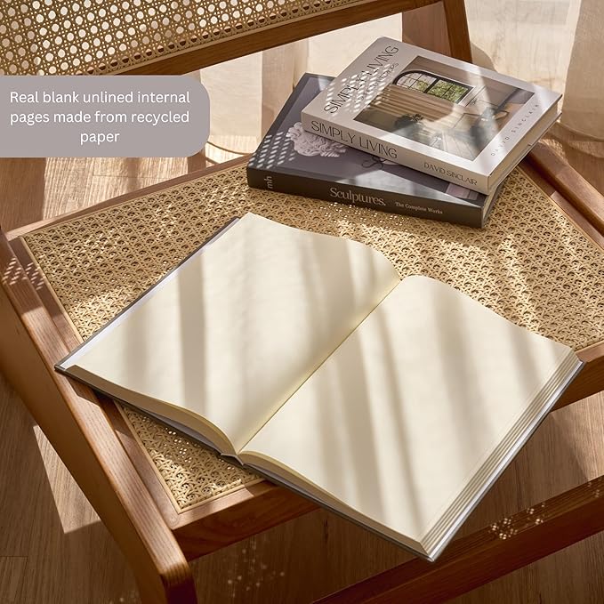 Decorative Coffee Table Books for Home Décor Accents Bookshelf Decor with Real Blank Pages and Removable Covers Set of 3 Mid Century Modern Fake Books for Decoration Room Decor Aesthetic