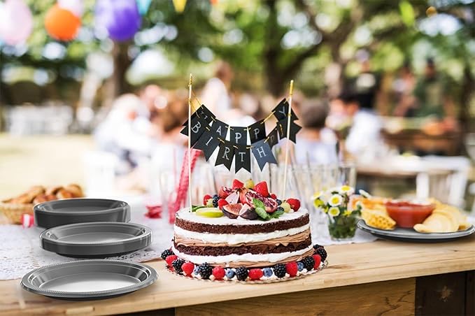 Party Solids Silver Plastic Plates For Party 10" Silver Disposable Plates Heavy Duty 100 Pcs Plastic Dinnerware Sets Heavy Duty 350 GSM Disposable Dinnerware Set