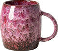 Roseate Nebula Ceramic Coffee Mug - 14 oz Unique Reactive Glaze Coffee Cup by XIYUANJI