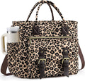 LOVEVOOK Cheetah Print Lunch Bag Women, Insulated Lunch Tote Bag by LOVEVOOK