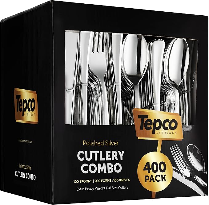 400 Plastic Silverware Set by TepcoSettings