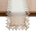 Natural Linen Table Runner 90 inches Beige Lace Coffee Table Runners | French by Raedan